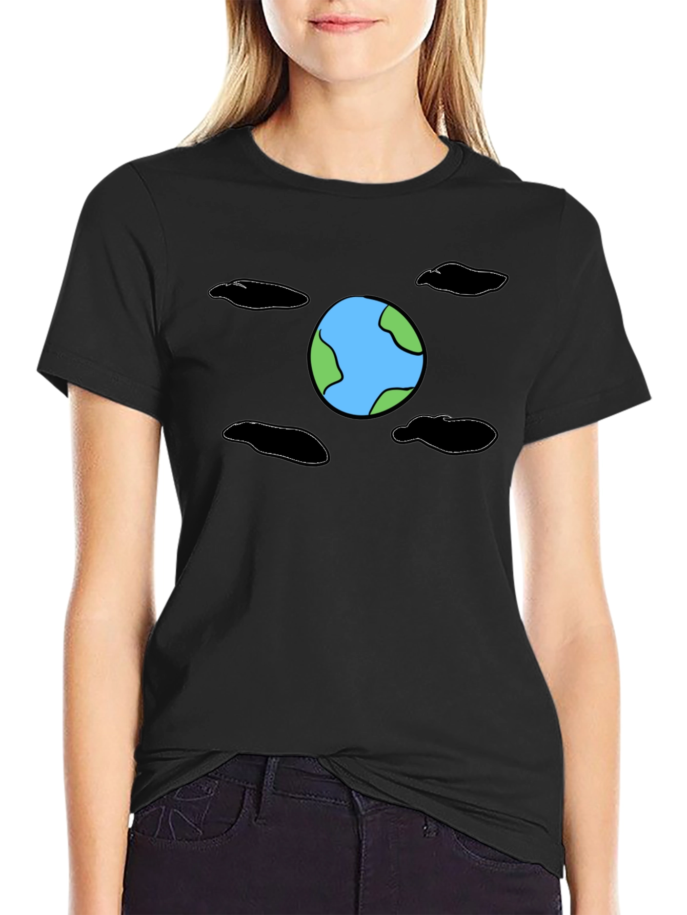 Earth Graphic Black T-Shirt