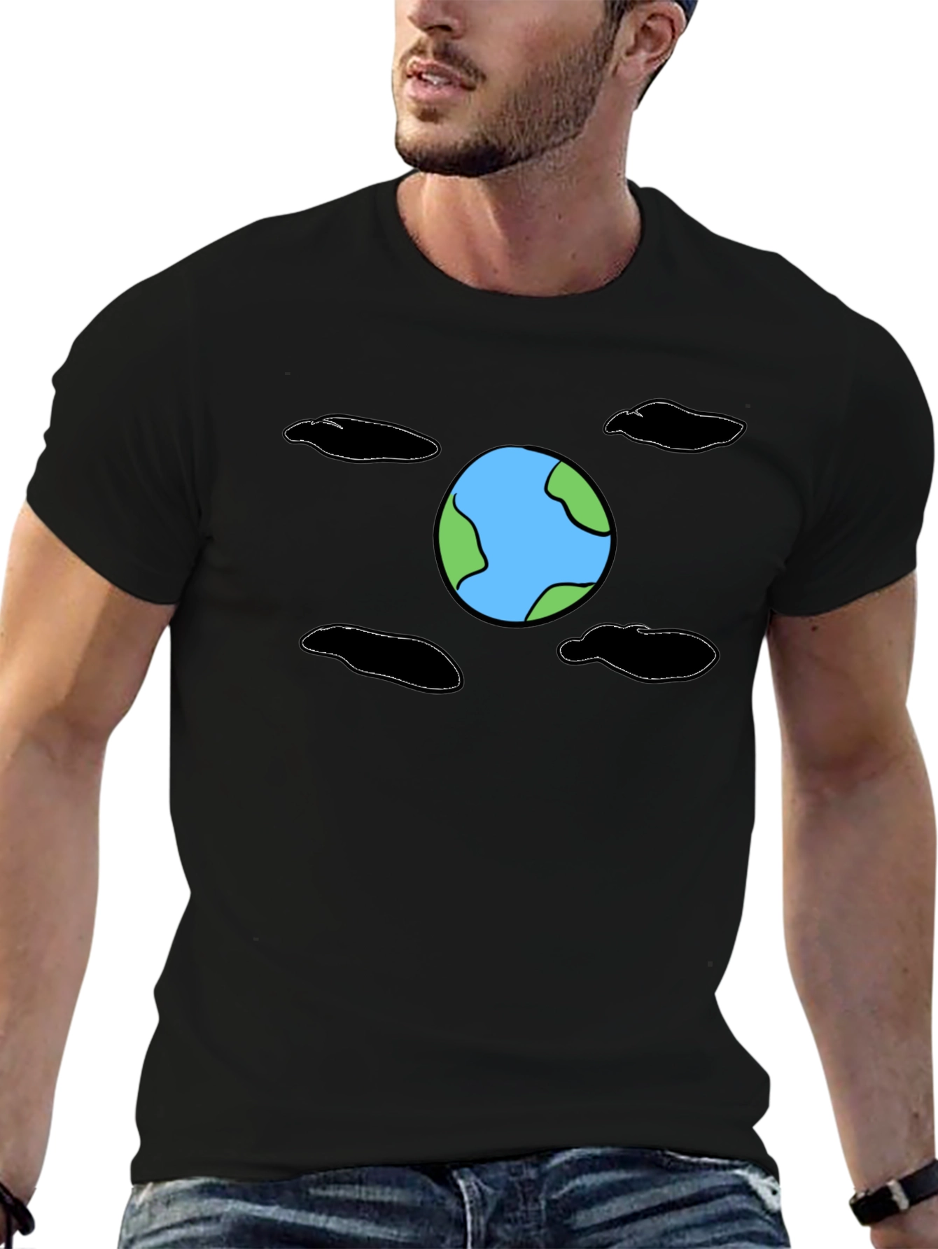 Earth Graphic Black T-Shirt