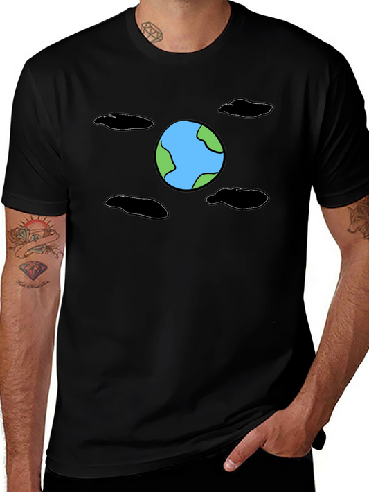 Earth Graphic Black T-Shirt