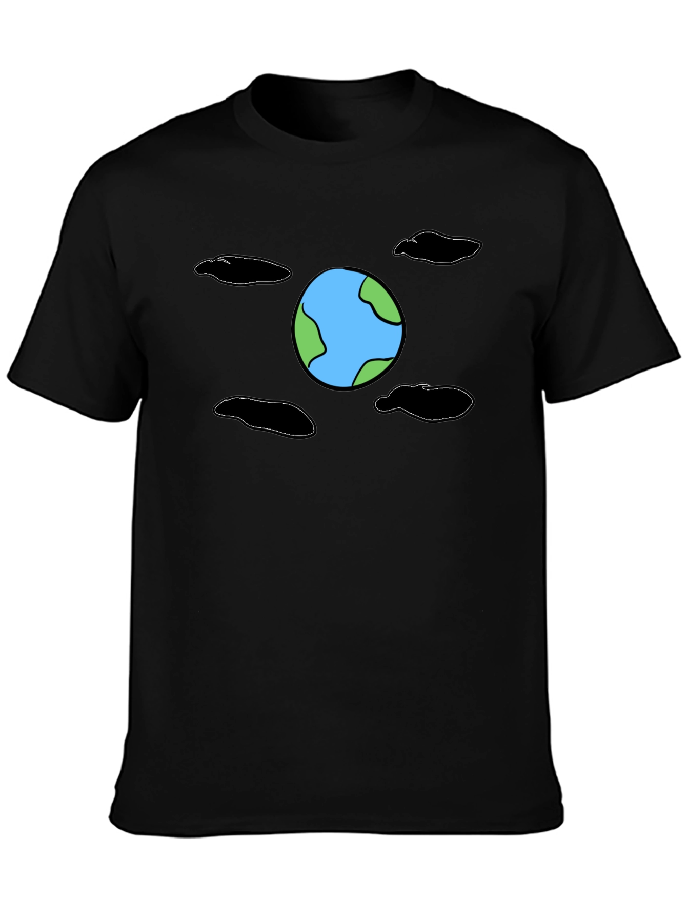 Earth Graphic Black T-Shirt
