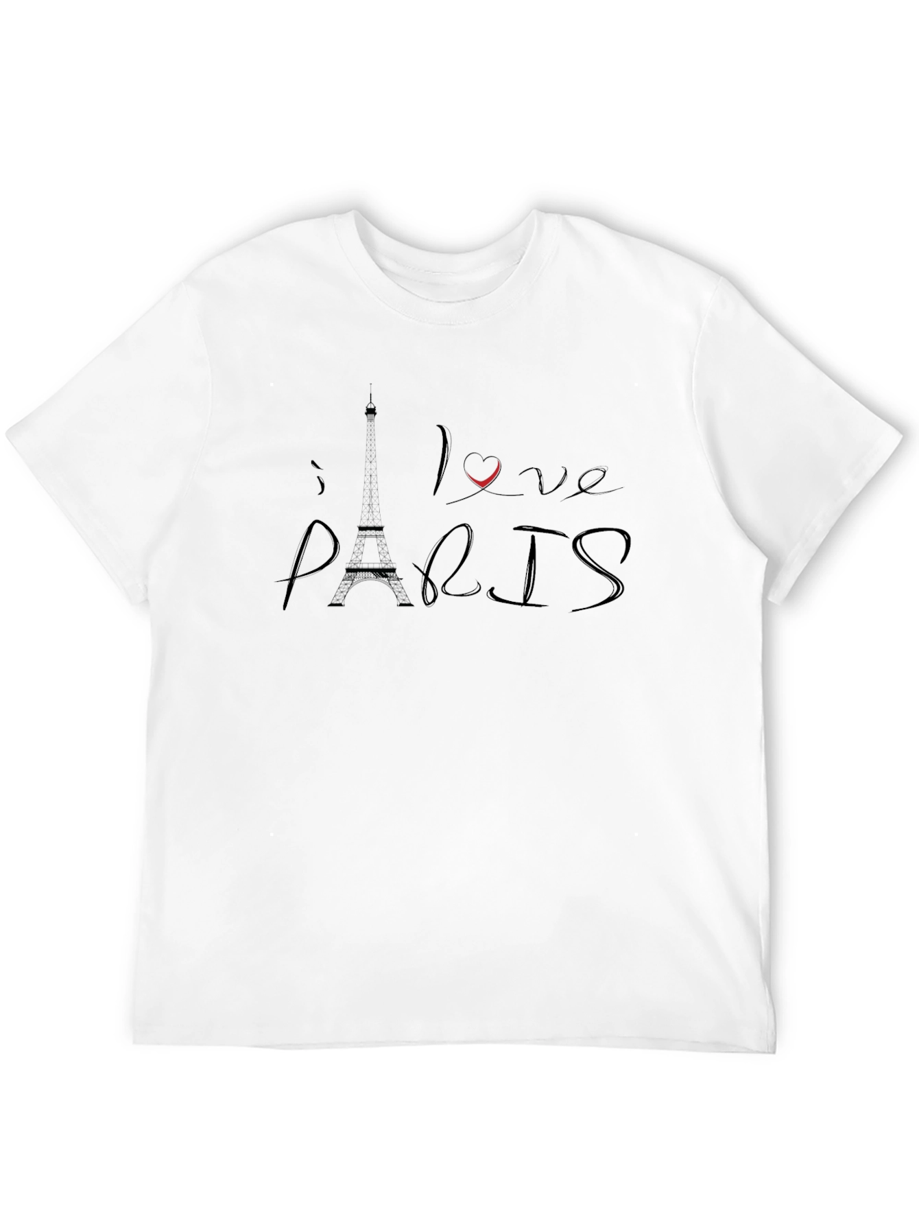I Love Paris Black Graphic Tee
