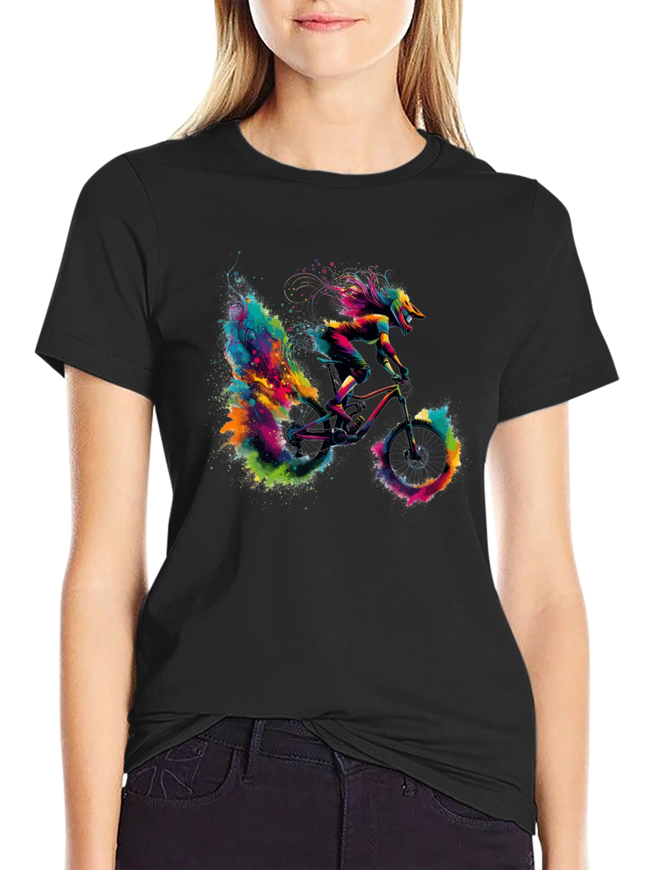 Colorful Mountain Bike T-Shirt