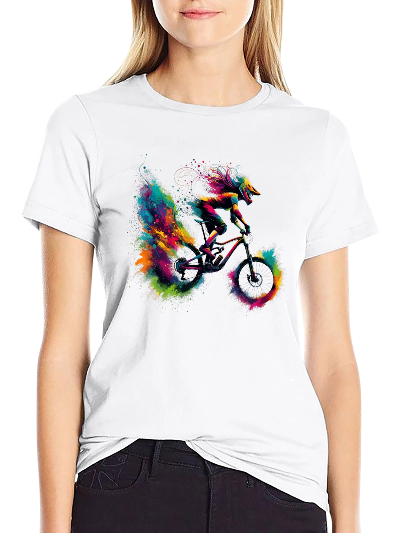Colorful Mountain Bike T-Shirt