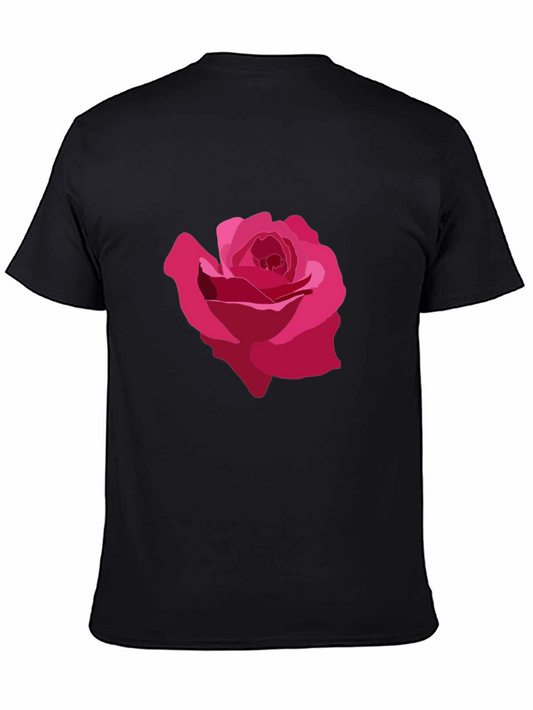 Mens Black Rose Graphic Tee - Stylish & Comfortable
