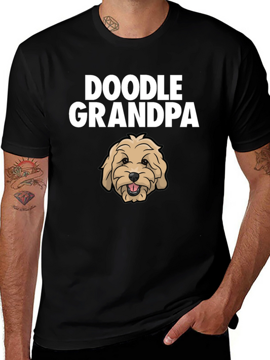 Doodle Grandpa T-Shirt - Cute Dog Graphic Tee