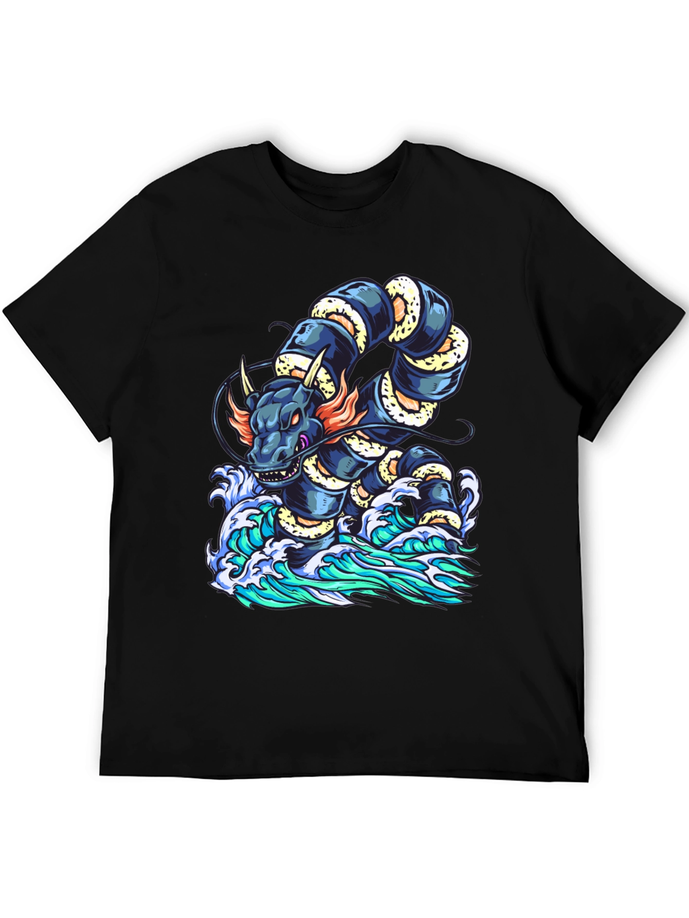 Dragon Serpent Wave Graphic Tee