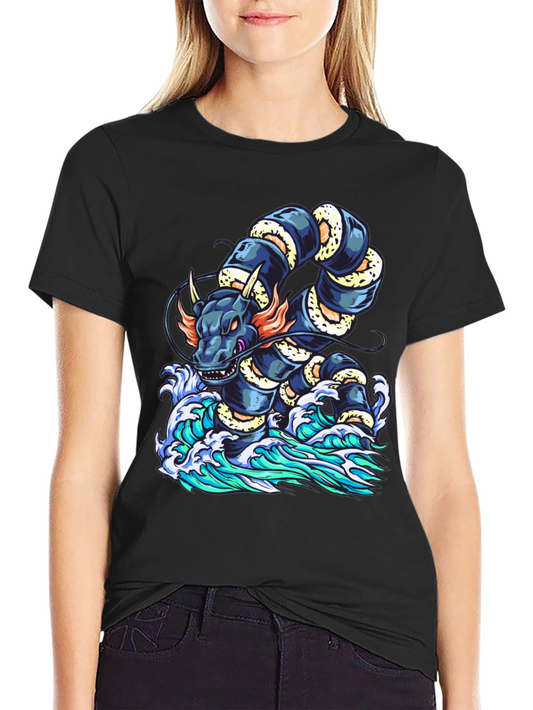 Dragon Serpent Wave Graphic Tee