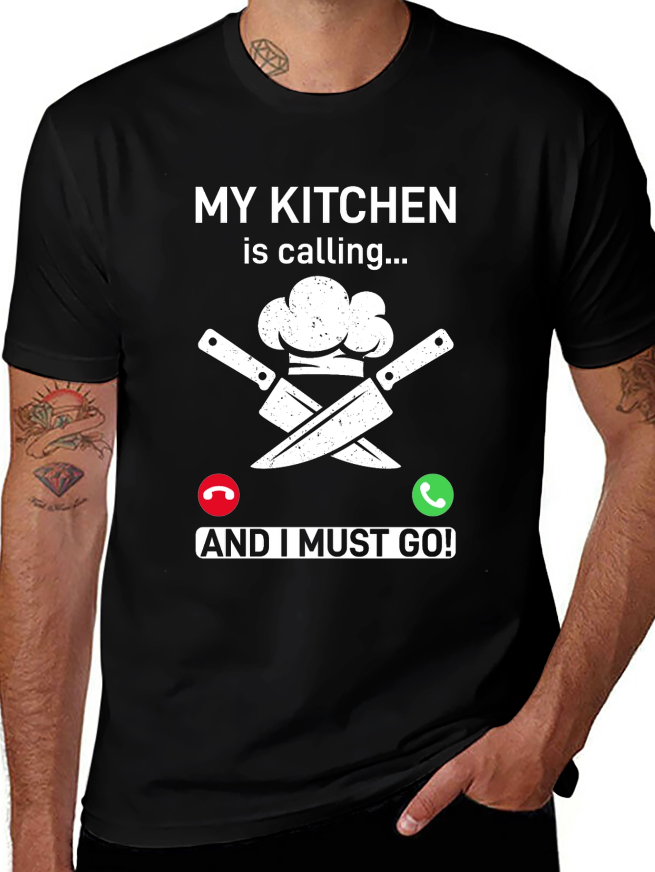 My Kitchen Is Calling Black T-Shirt
