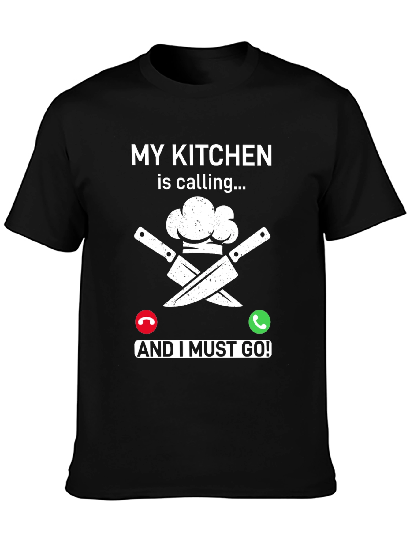 My Kitchen Is Calling Black T-Shirt