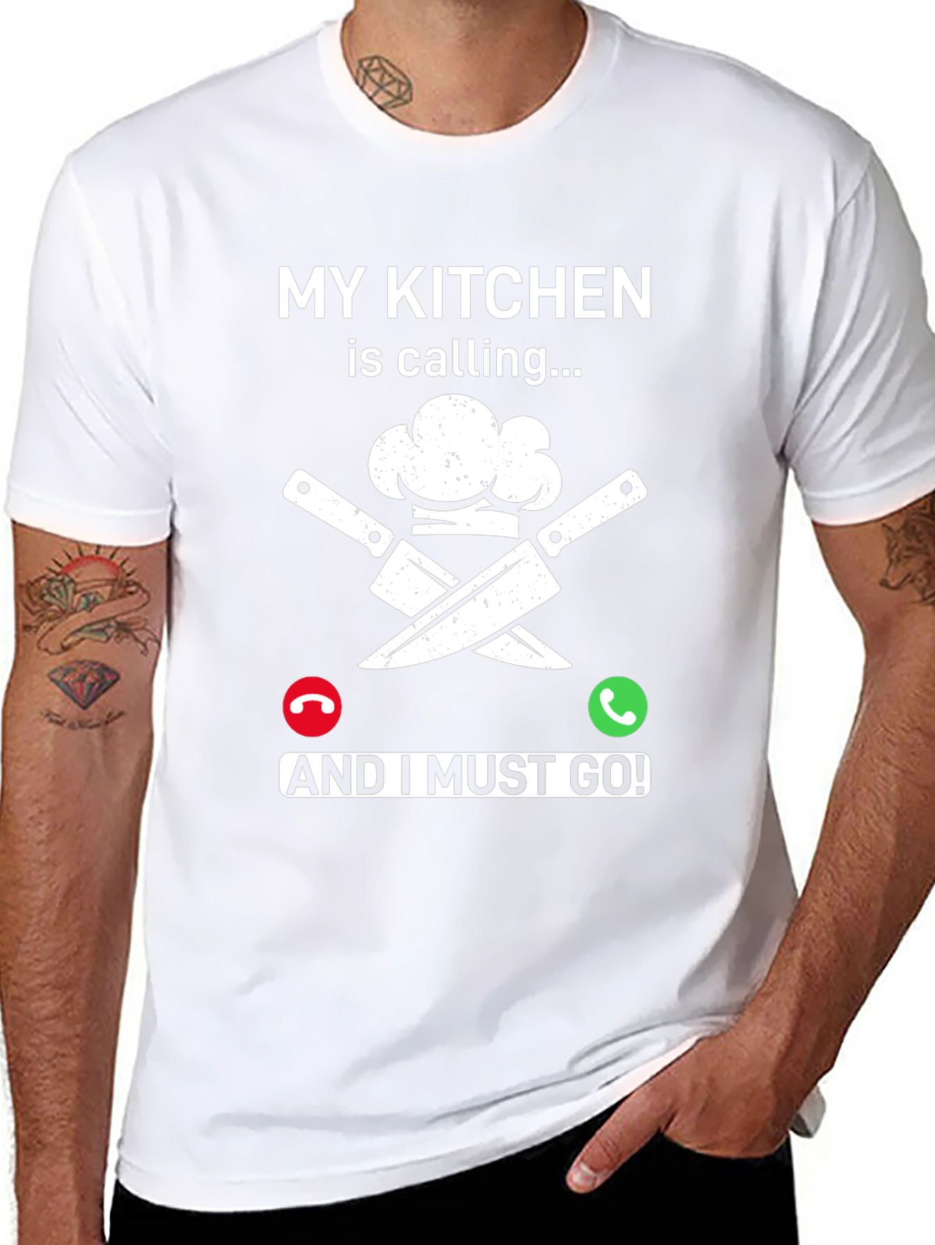 My Kitchen Is Calling Black T-Shirt