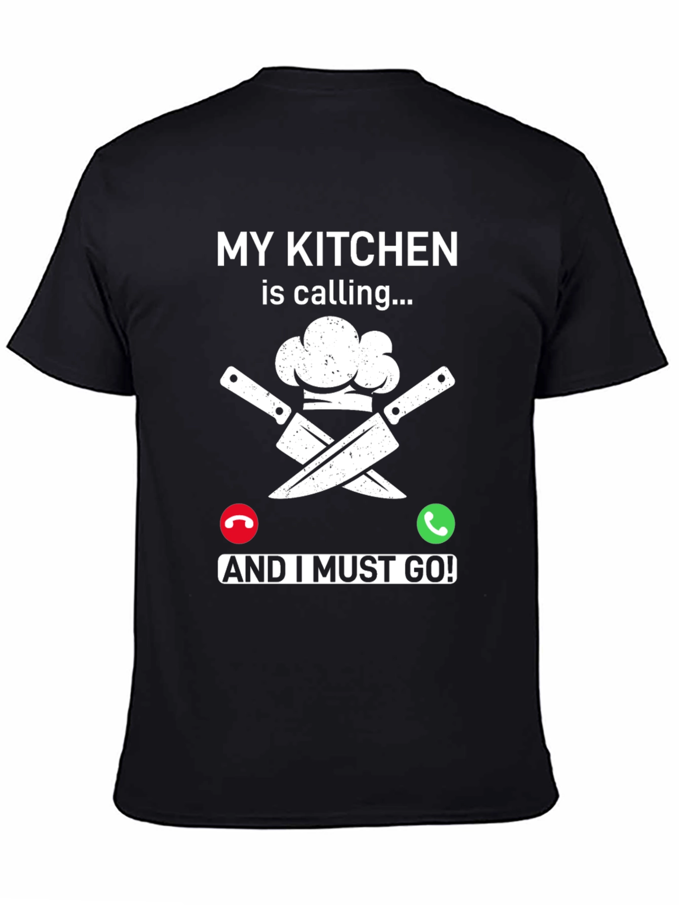 My Kitchen Is Calling Black T-Shirt