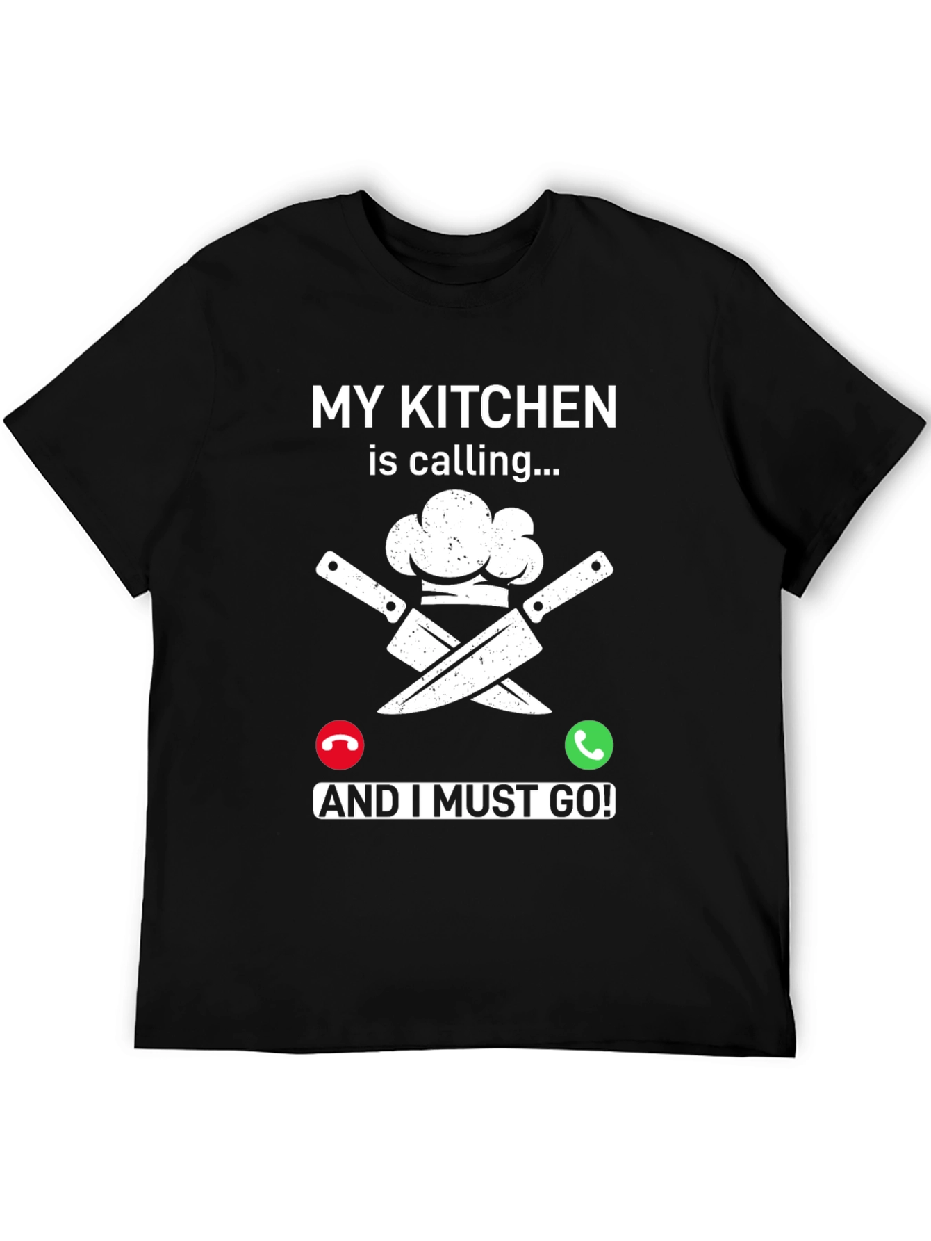 My Kitchen Is Calling Black T-Shirt