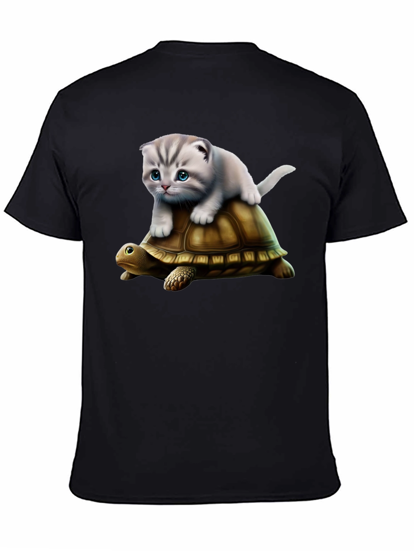 Cat Riding Turtle T-Shirt - Funny Graphic Tee