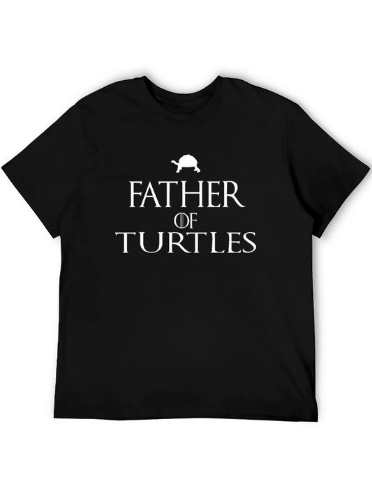 Father of Turtles Black T-Shirt