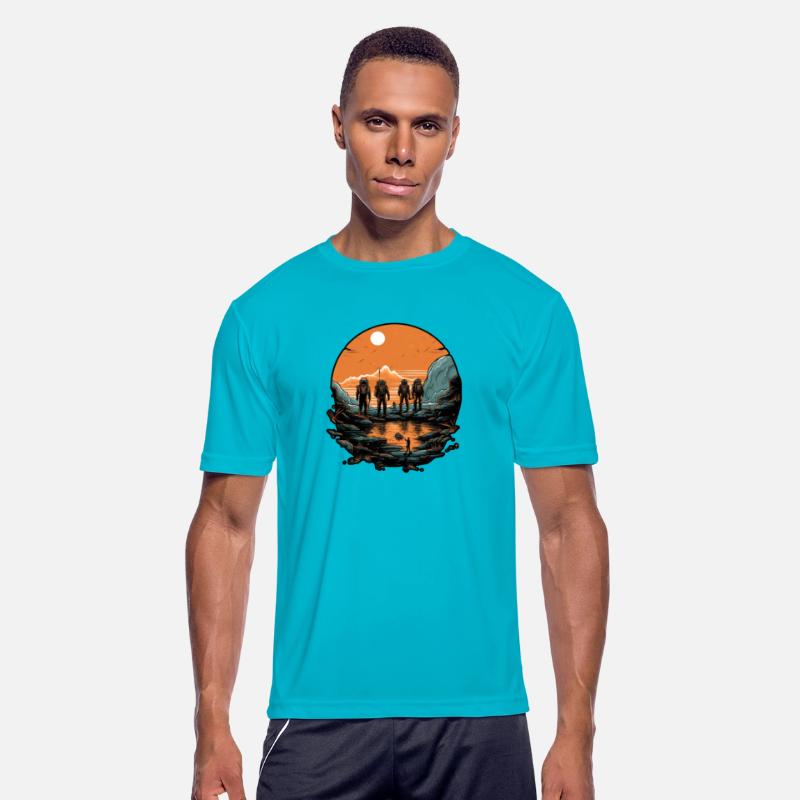 A group of Astronauts Exploring an Alien planet