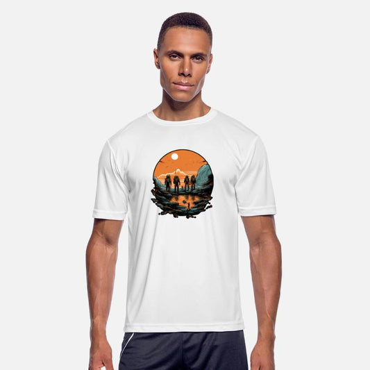 A group of Astronauts Exploring an Alien planet