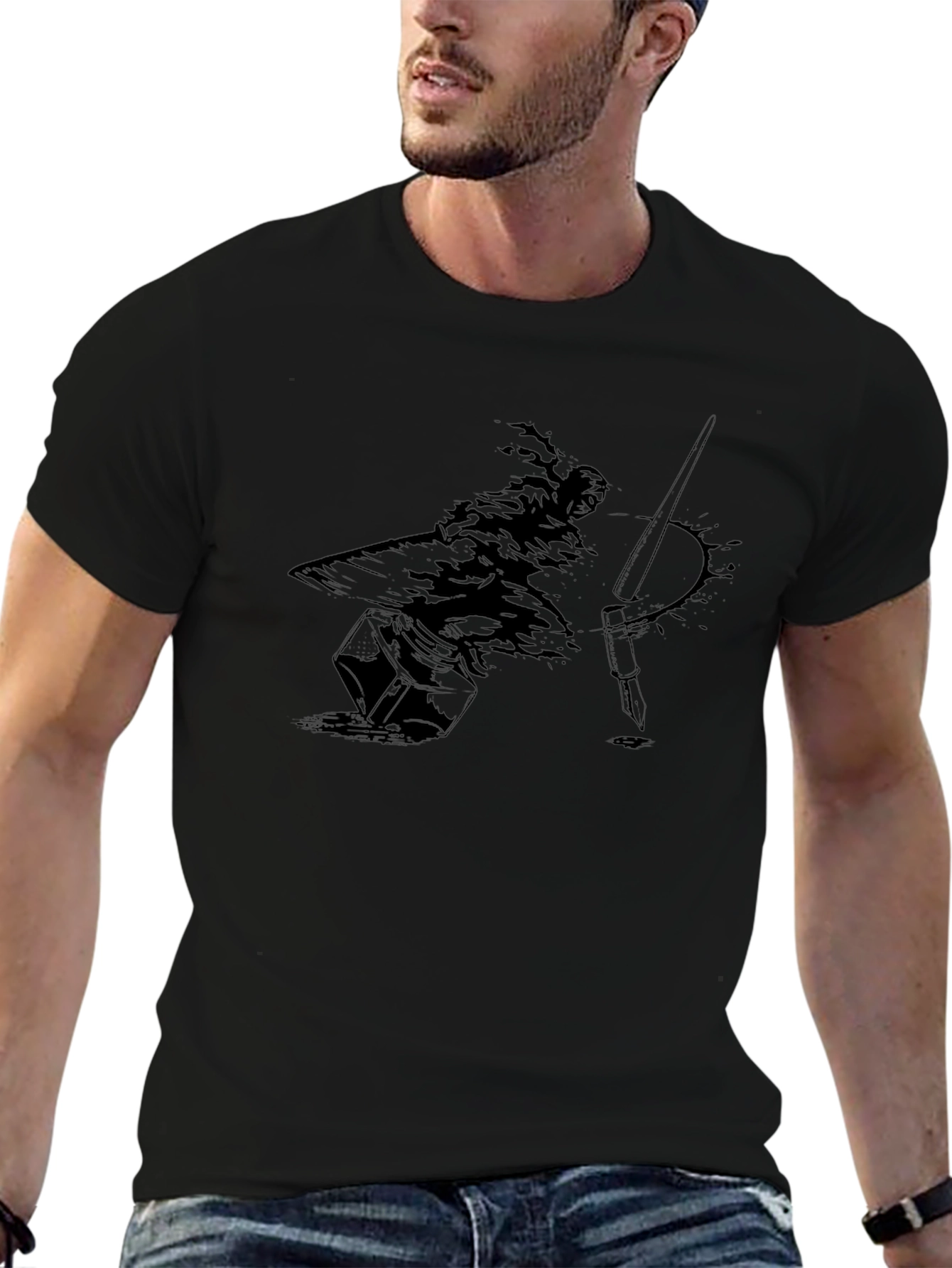 Ink Samurai Graphic Tee - Black