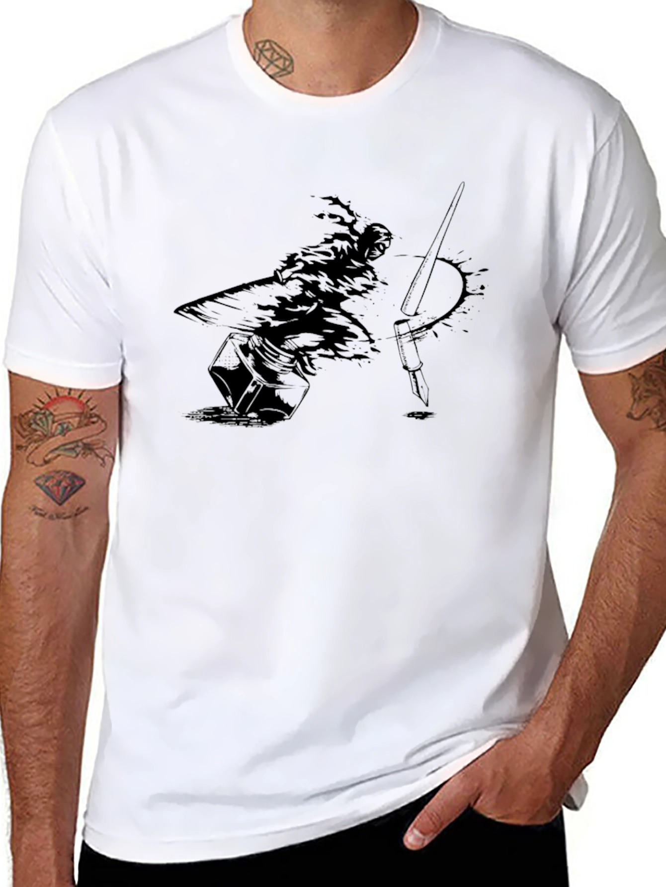 Ink Samurai Graphic Tee - Black