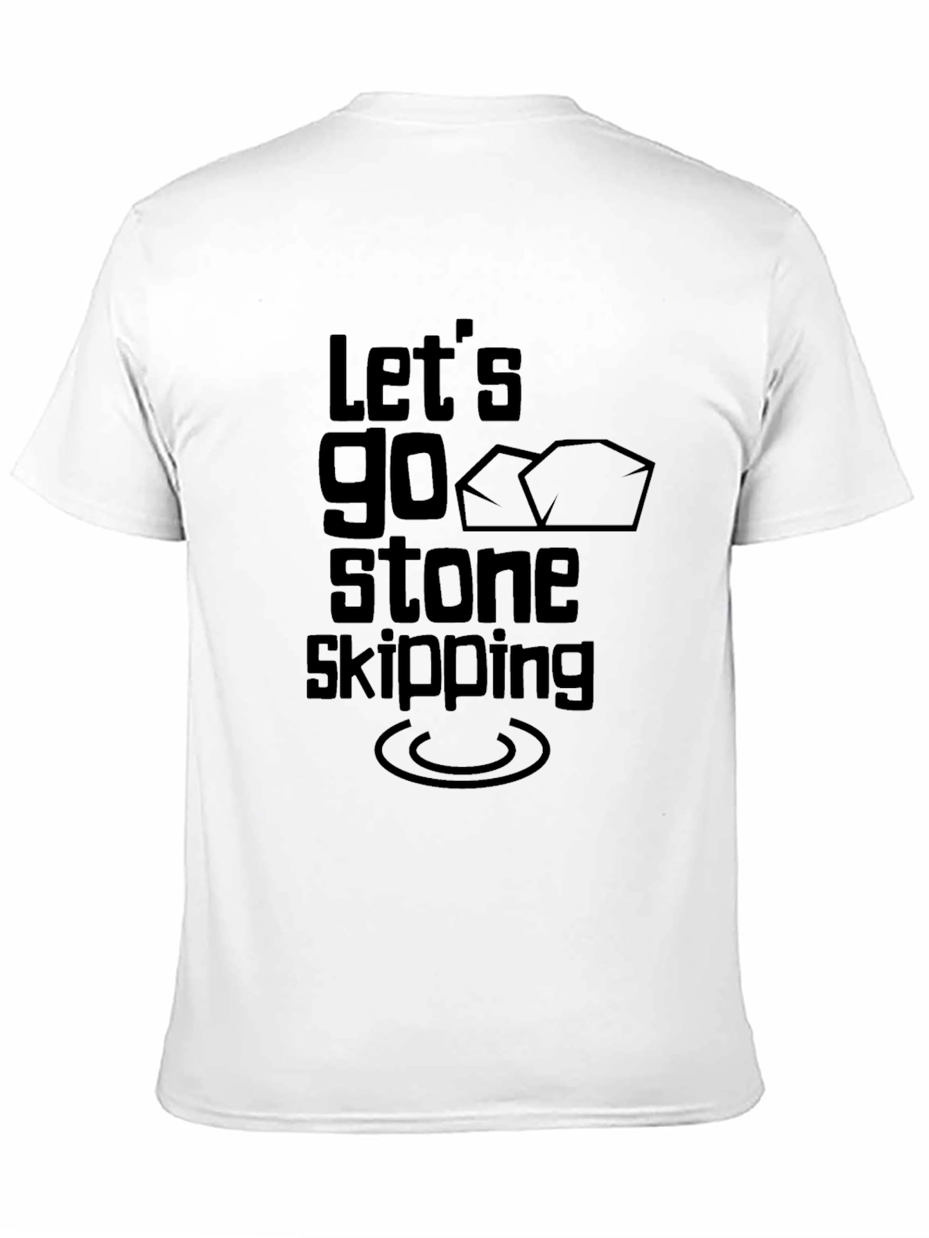 Lets Go Stone Skipping Black T-Shirt