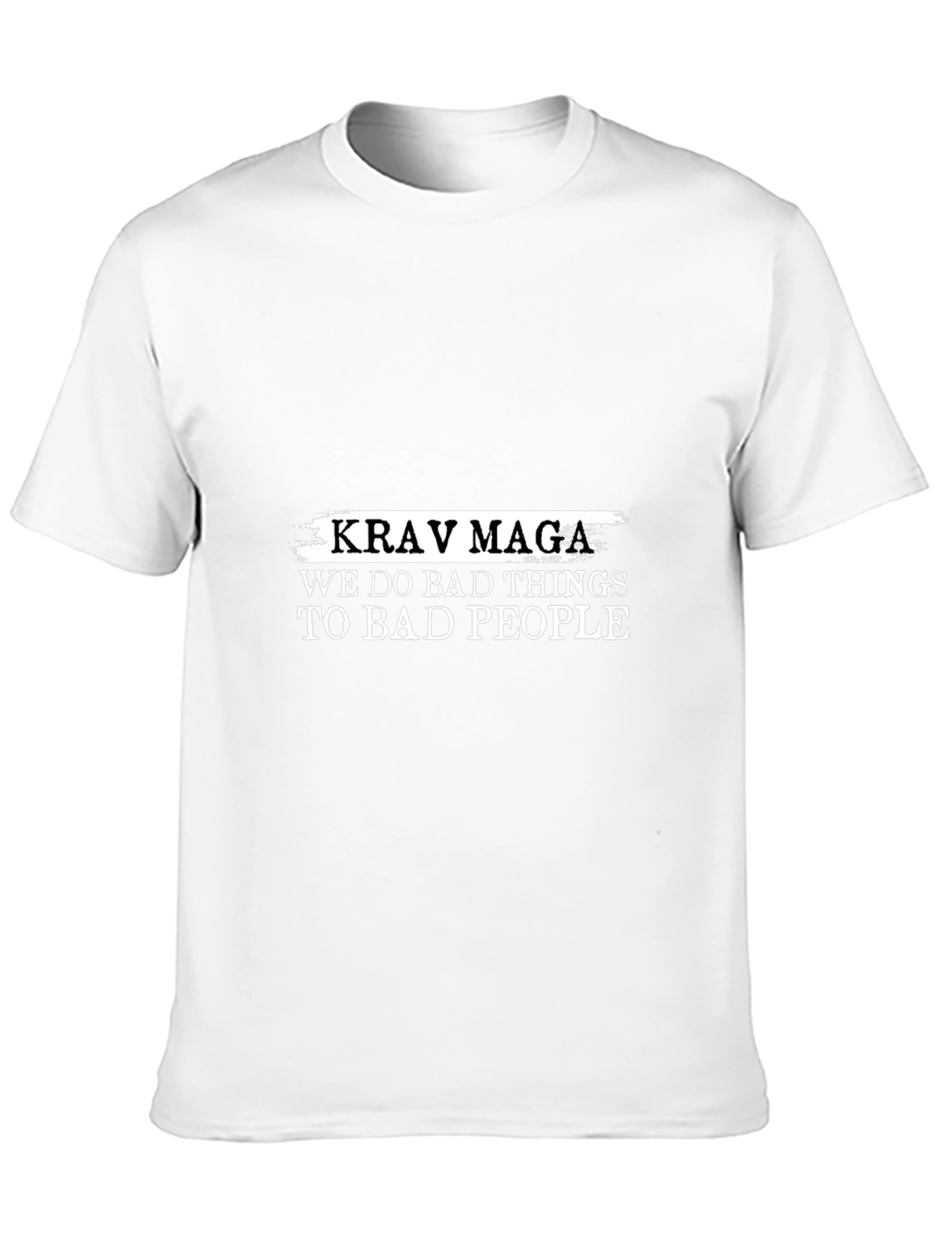 Krav Maga We Do Bad Things Black T-Shirt