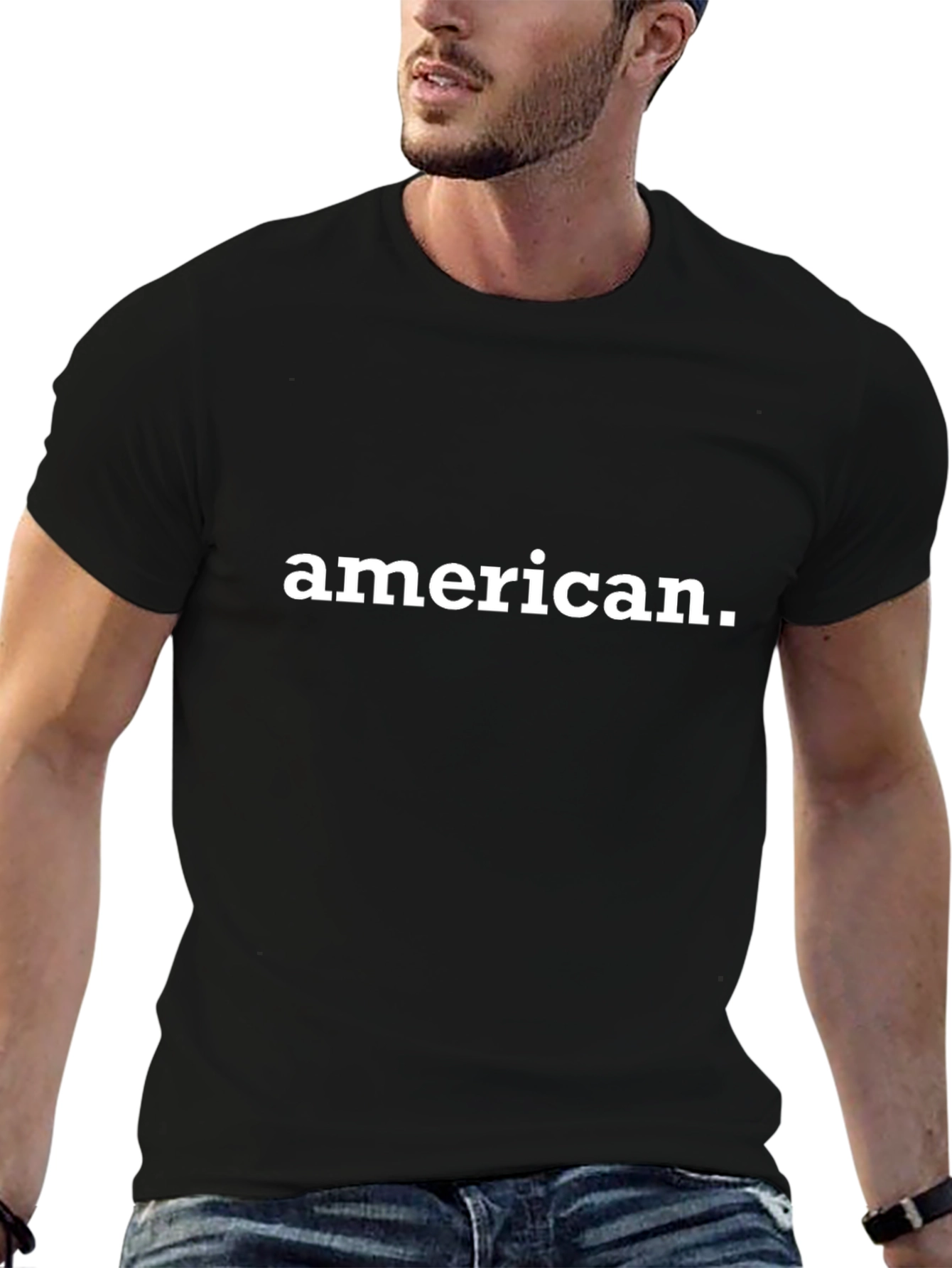 American T-Shirt - Classic & Comfortable Black Tee