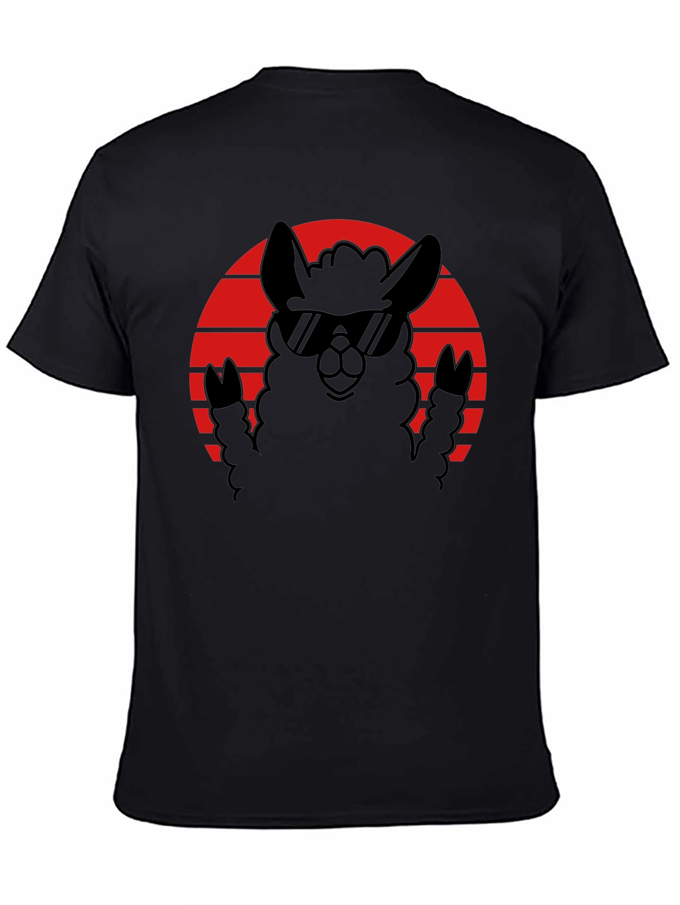 Cool Llama Sunset T-Shirt - Black Graphic Tee
