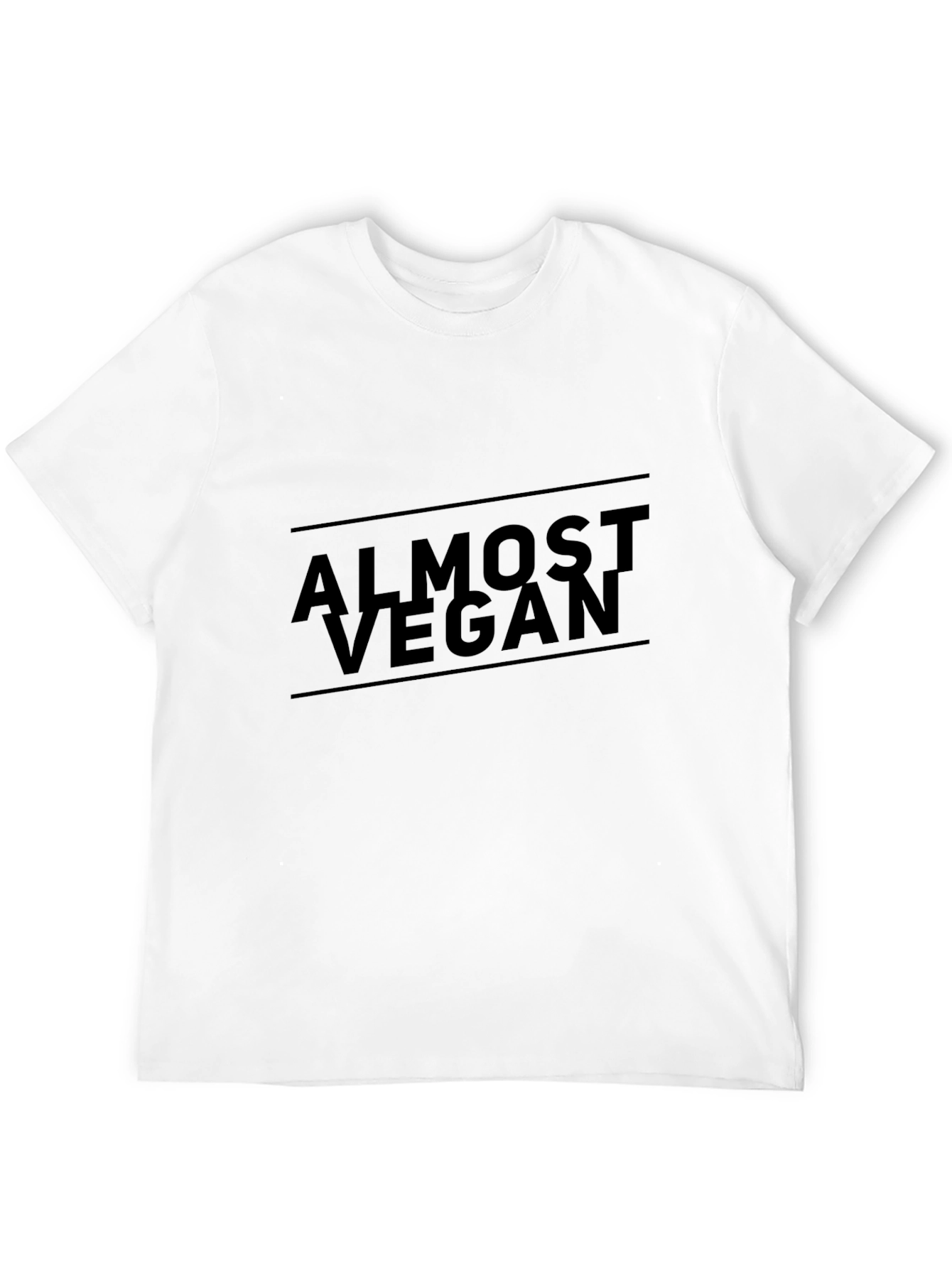 Almost Vegan Graphic Tee - Black Crew Neck