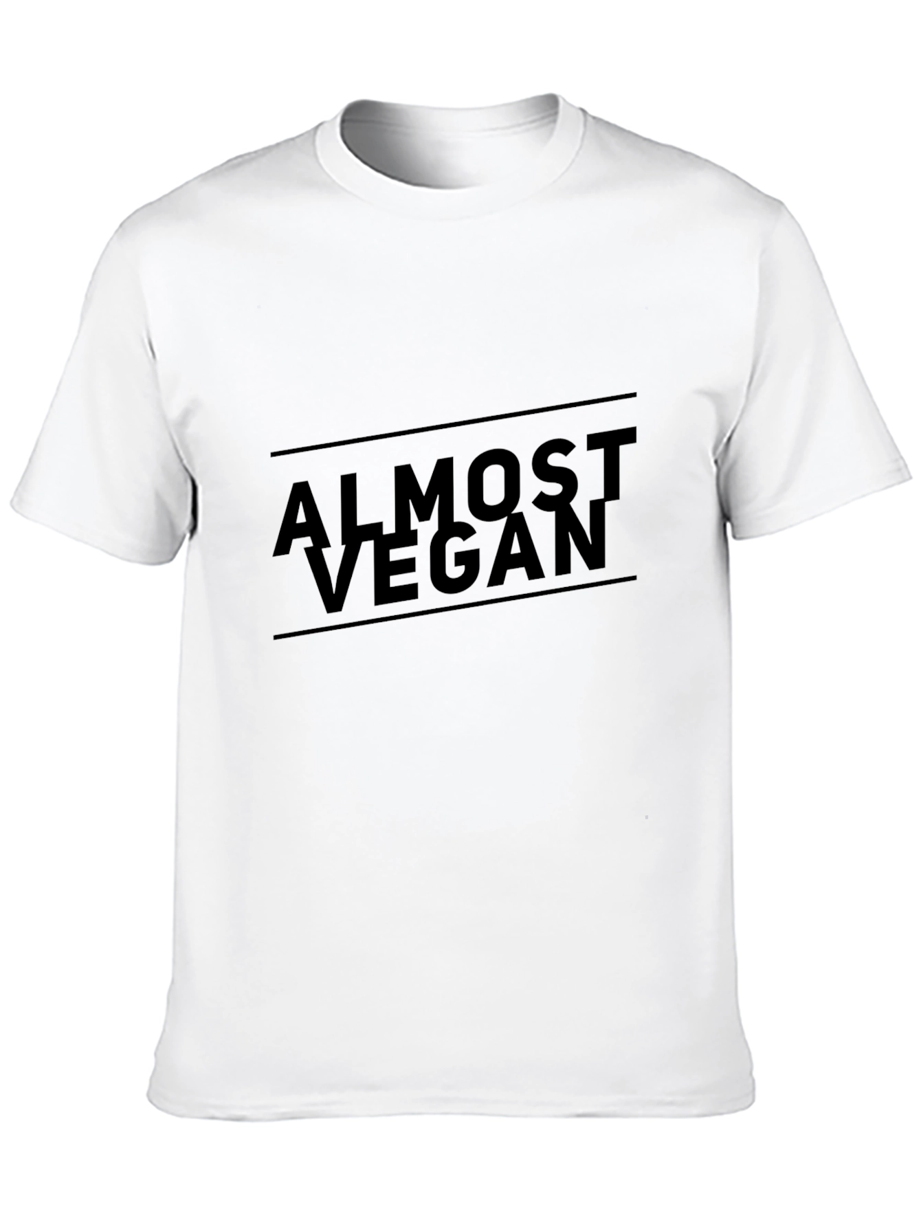 Almost Vegan Graphic Tee - Black Crew Neck