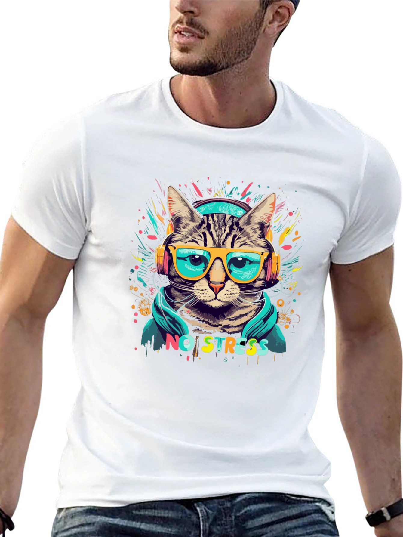 Cool Cat No Stress T-Shirt