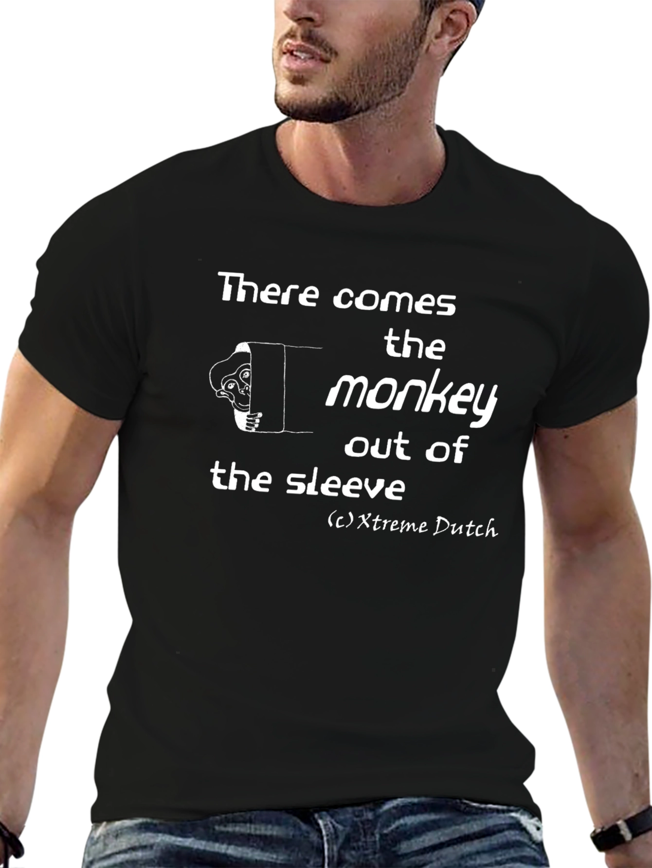 Monkey Out of the Sleeve Graphic T-Shirt