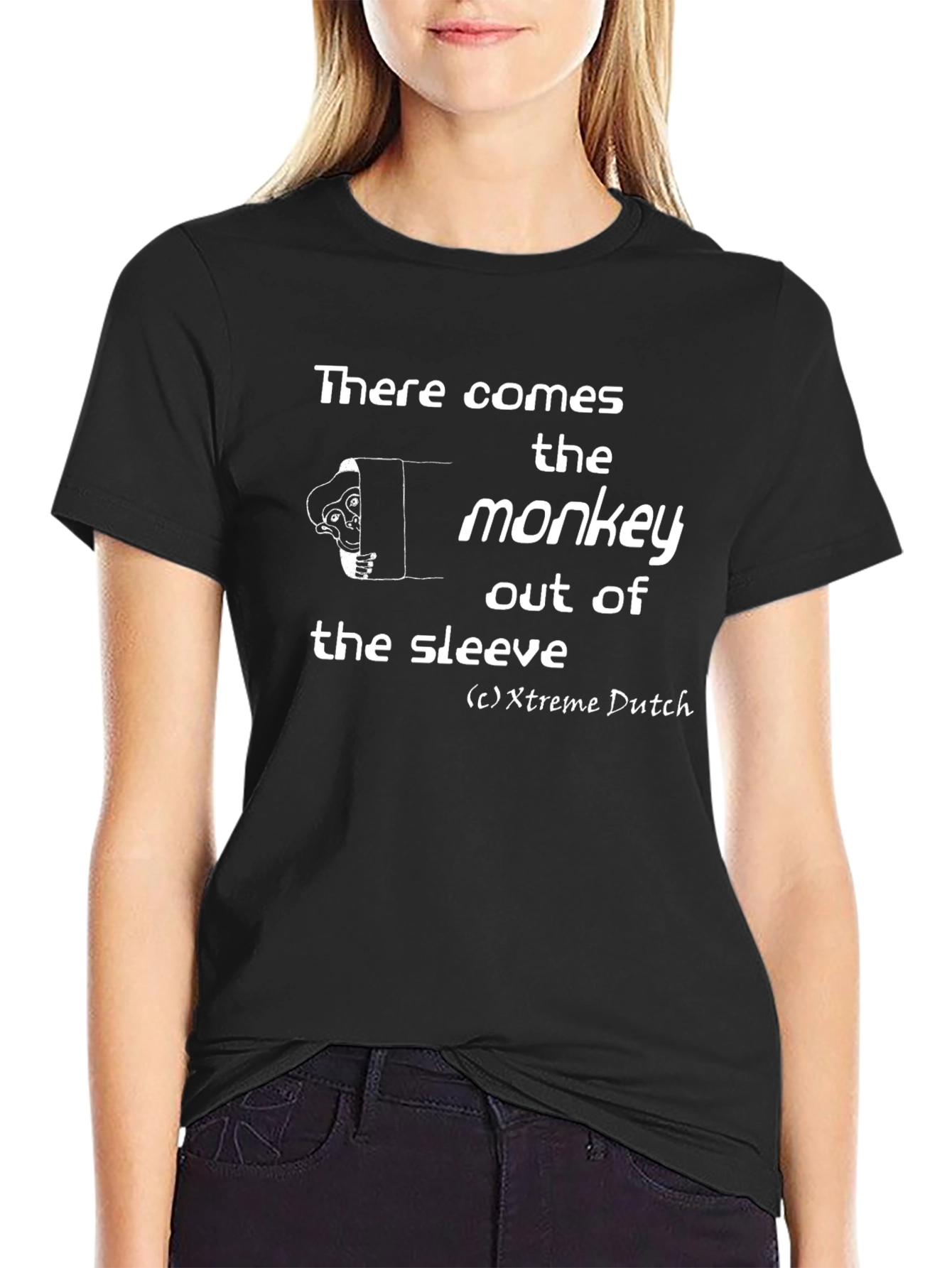 Monkey Out of the Sleeve Graphic T-Shirt