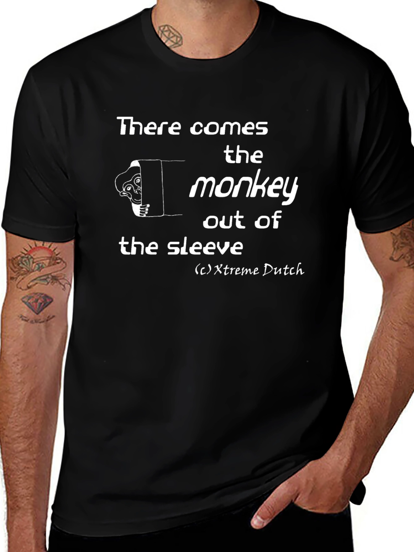 Monkey Out of the Sleeve Graphic T-Shirt