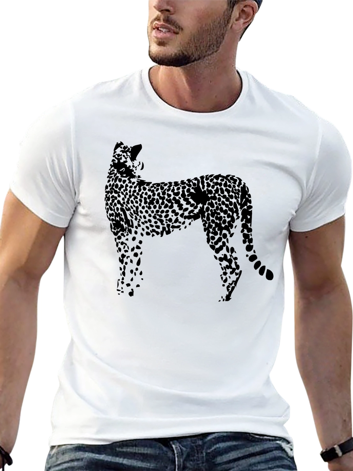 Black Cheetah Print T-Shirt