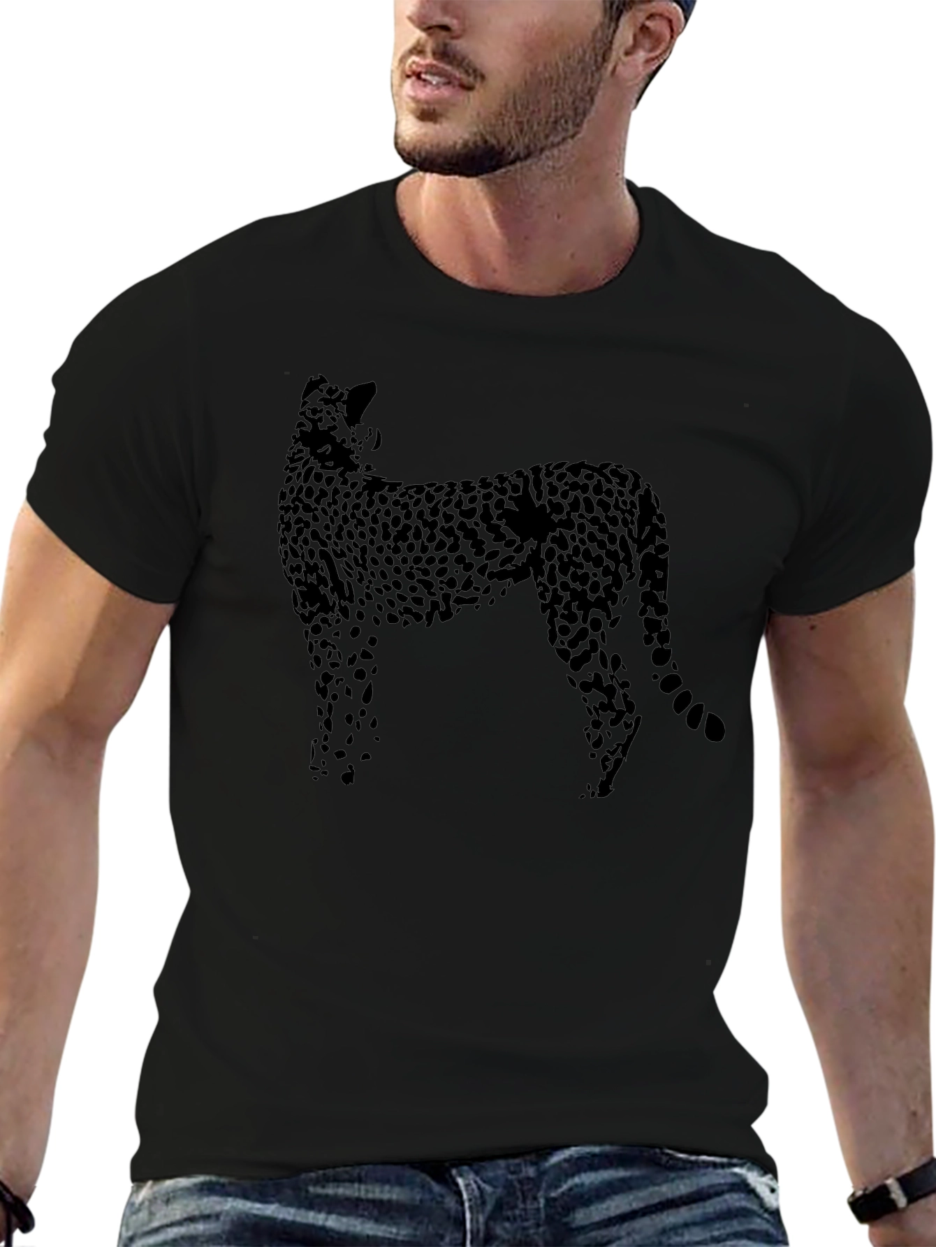 Black Cheetah Print T-Shirt