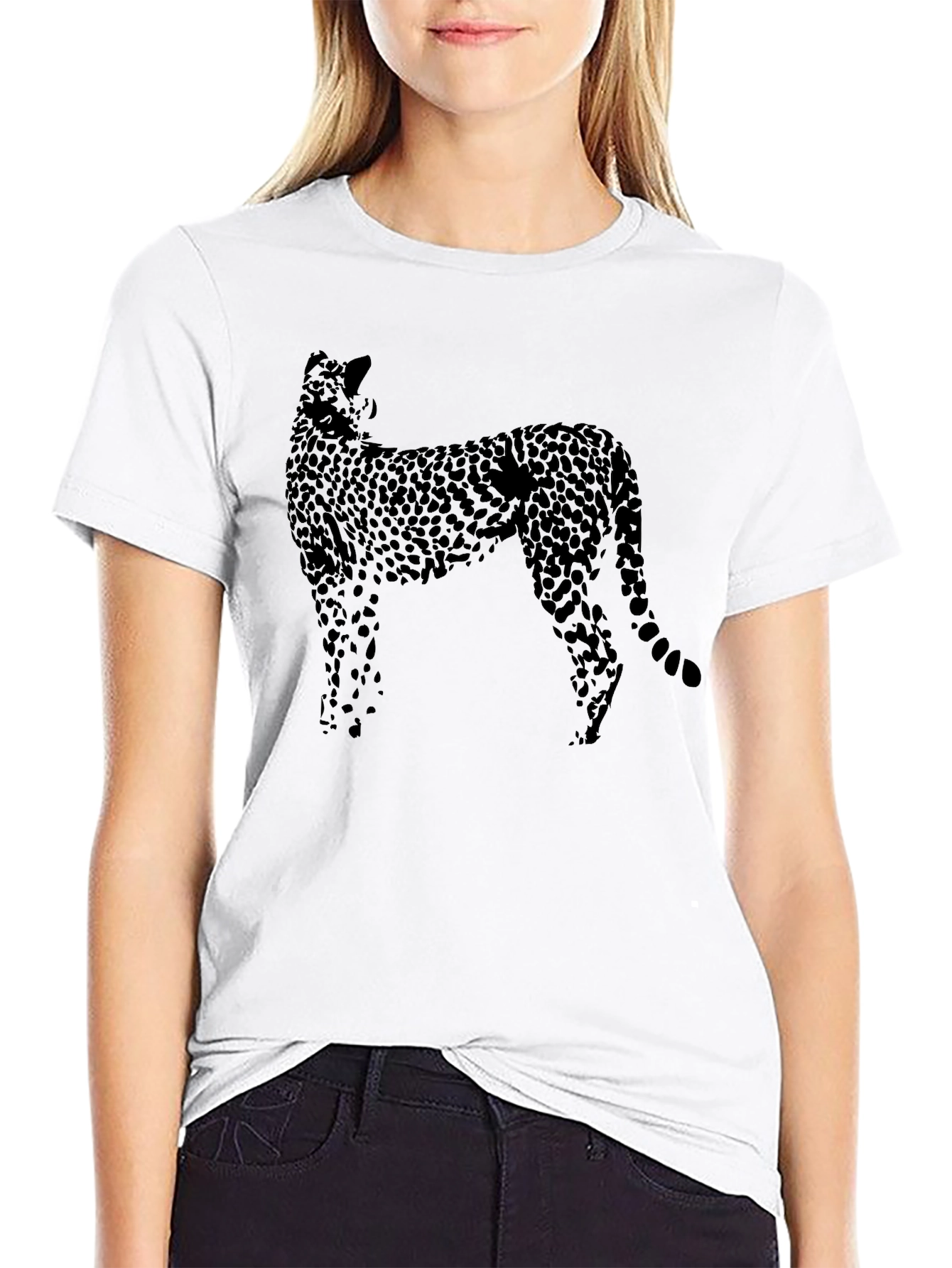 Black Cheetah Print T-Shirt