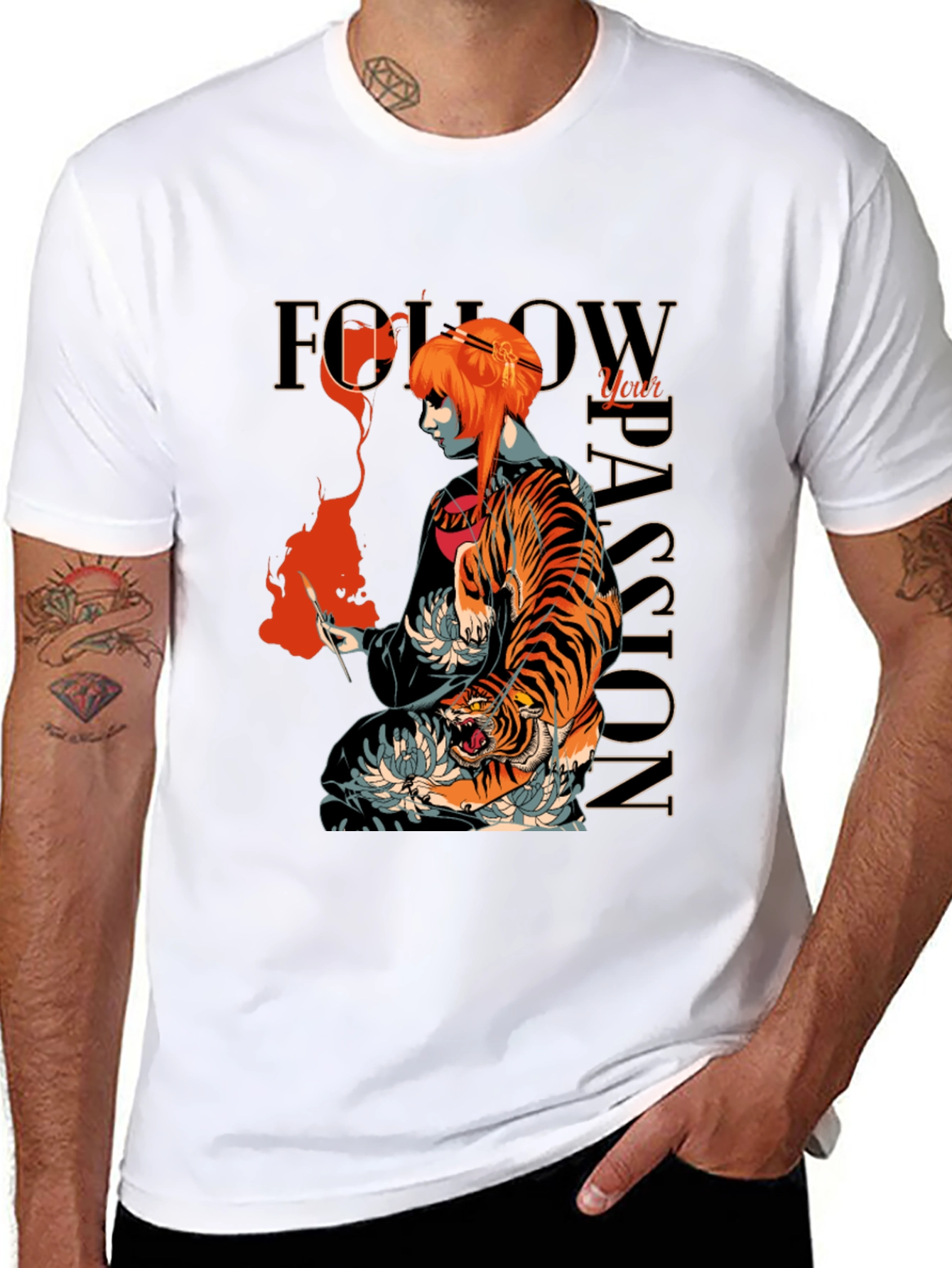 Tiger Passion Graphic Tee - Unique Streetwear