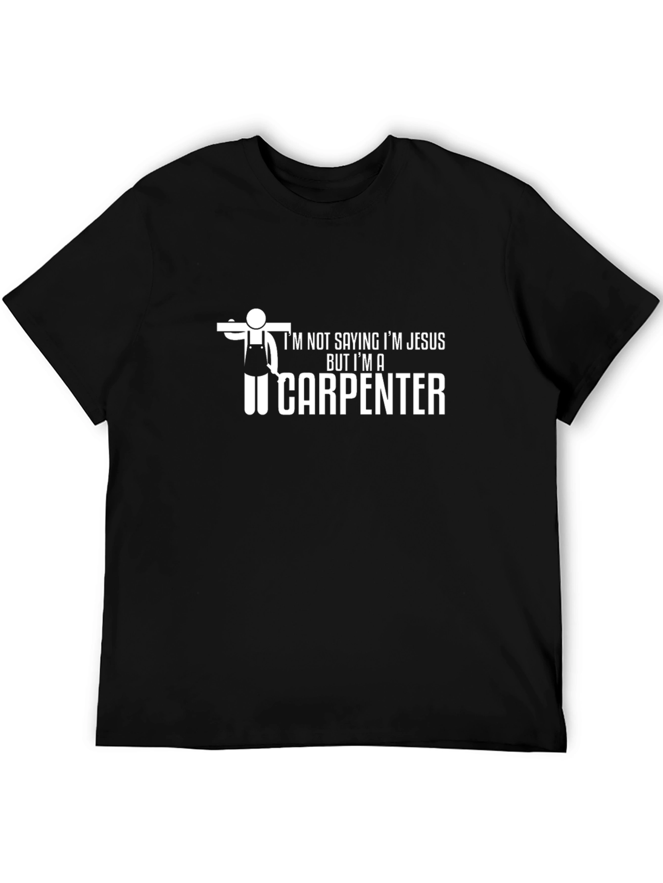 Carpenter Jesus Graphic T-Shirt - Black