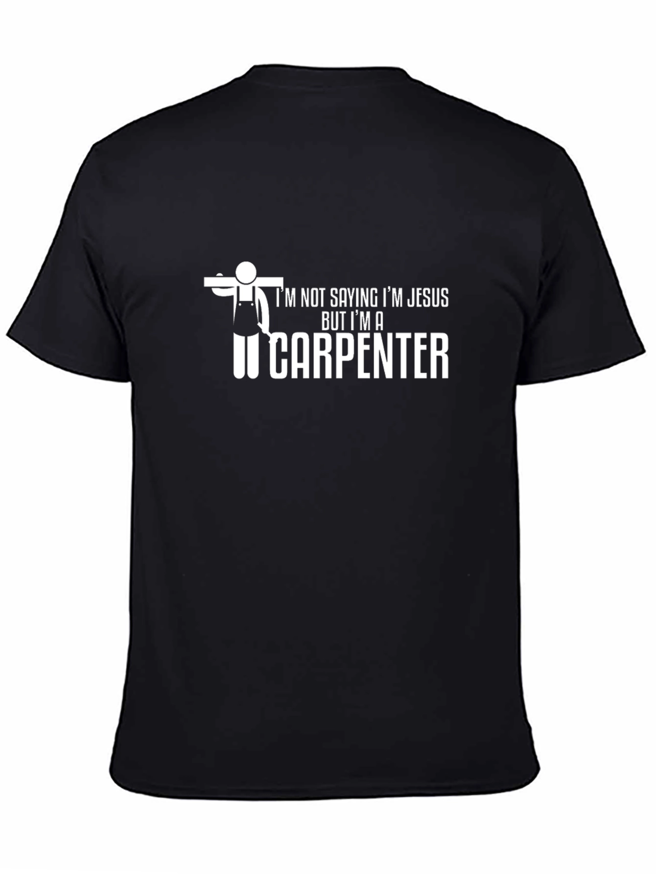 Carpenter Jesus Graphic T-Shirt - Black