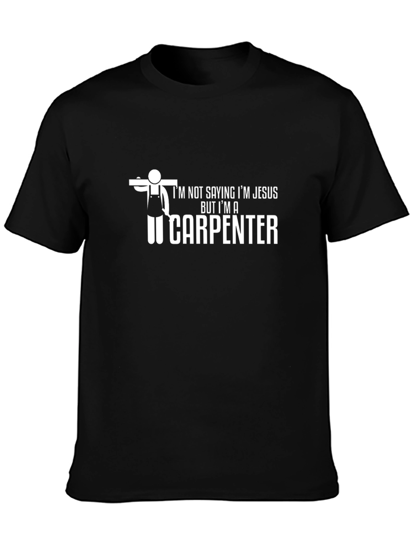 Carpenter Jesus Graphic T-Shirt - Black