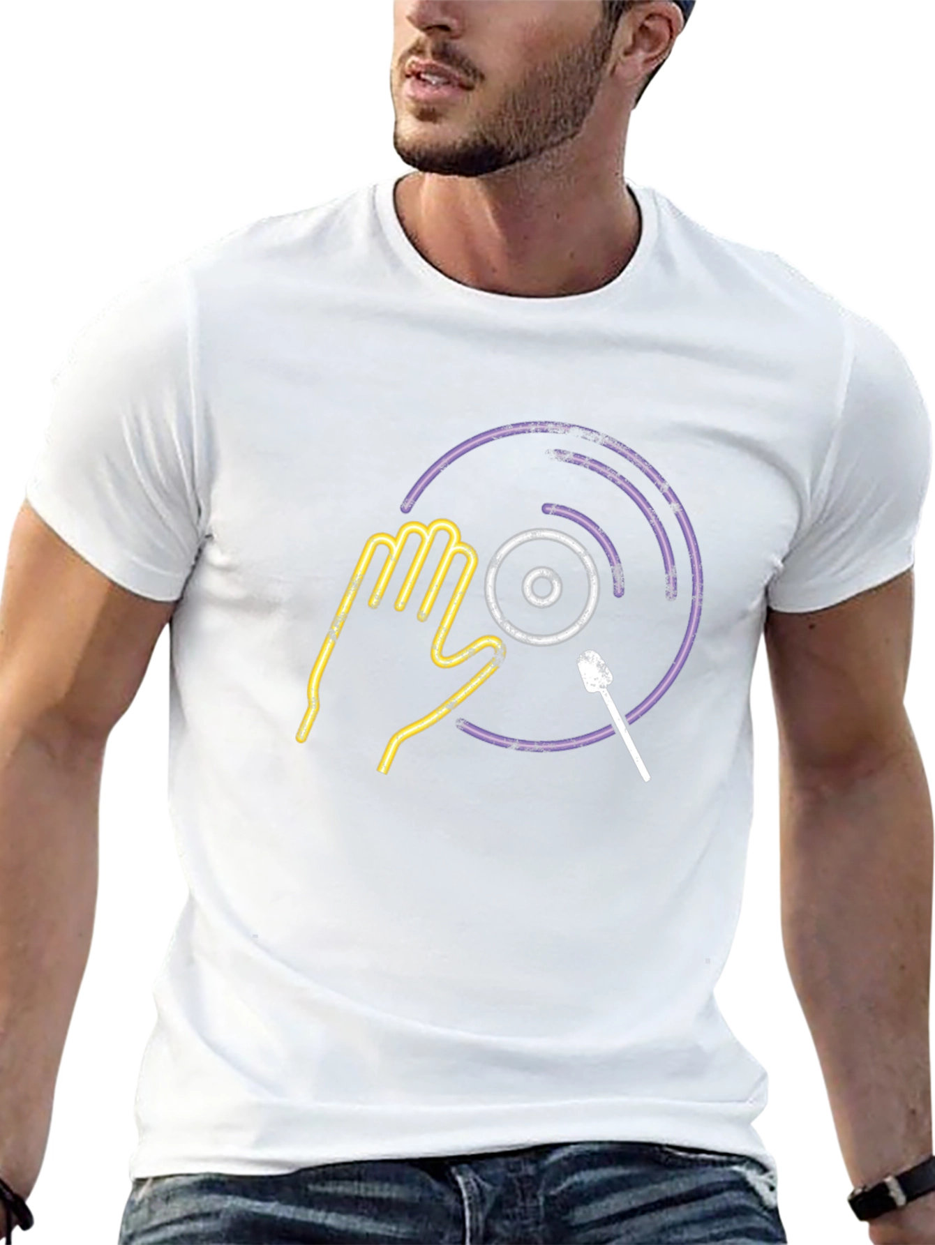 DJ Vinyl Record Graphic Tee