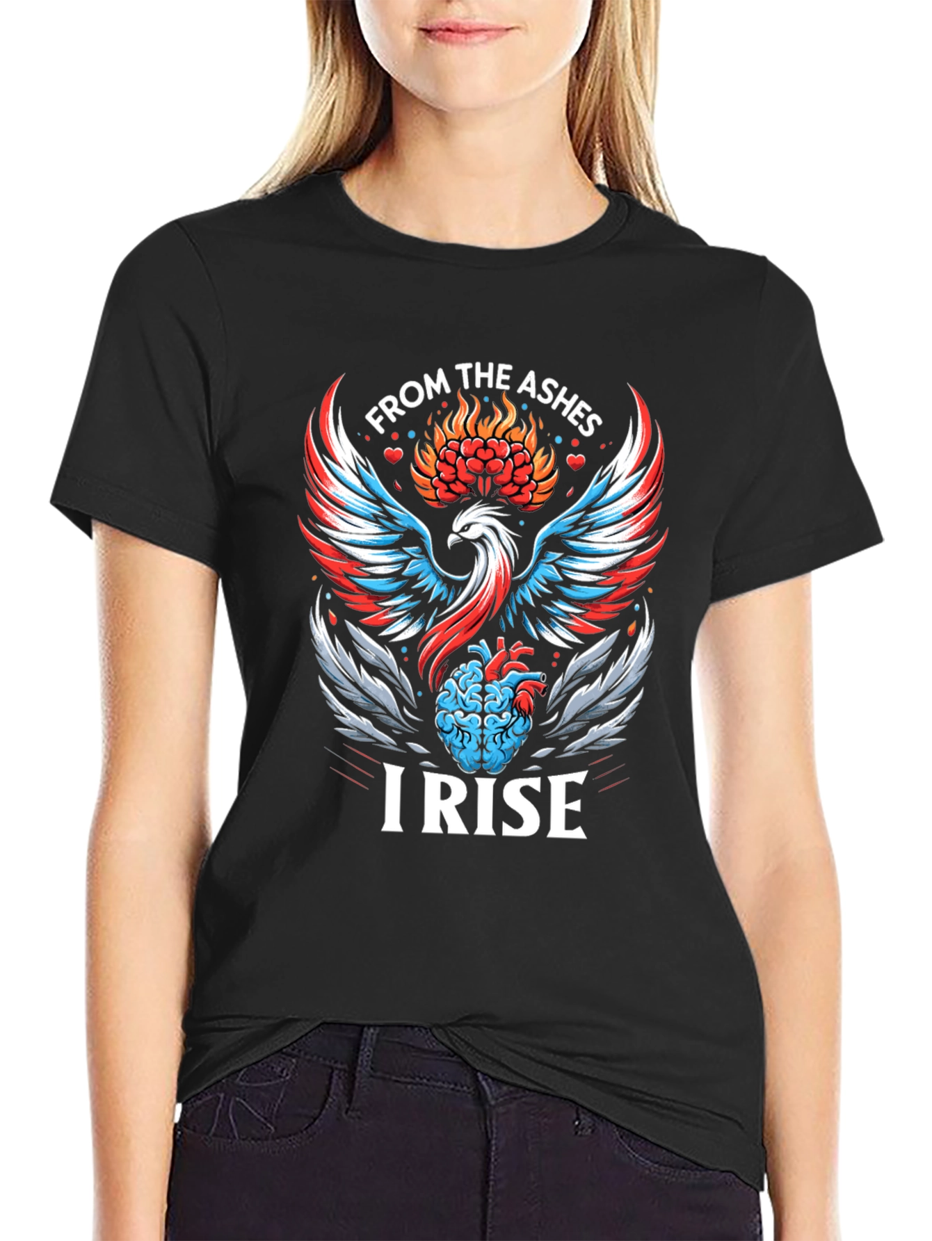 From The Ashes I Rise Phoenix Graphic Tee
