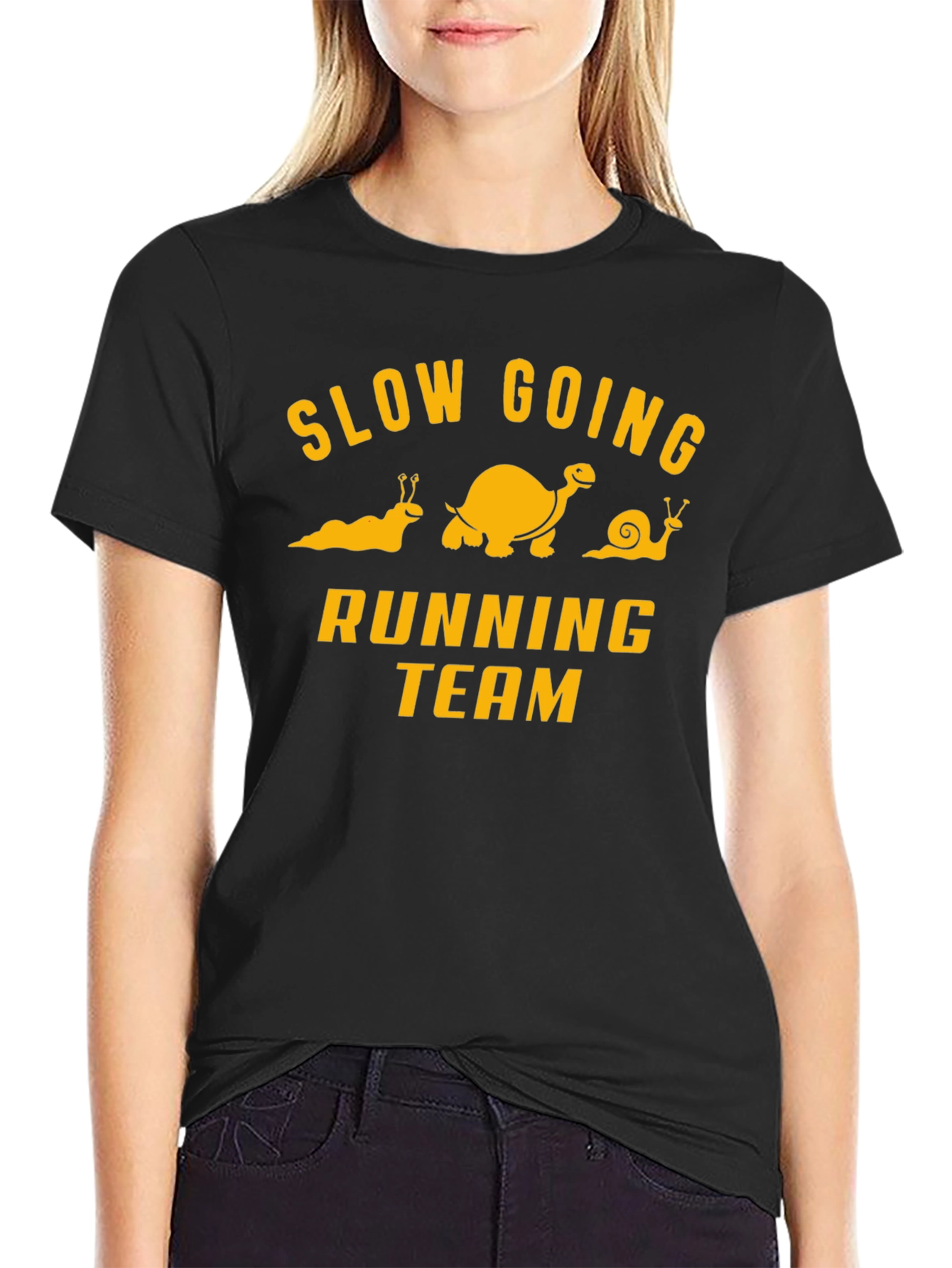 Slow Going Running Team Funny Graphic Tee