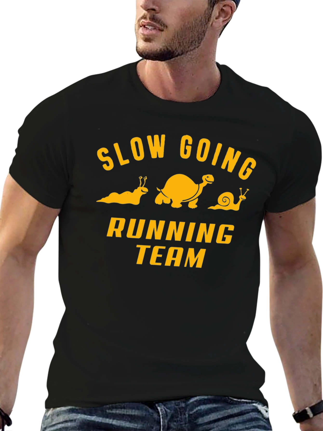 Slow Going Running Team Funny Graphic Tee