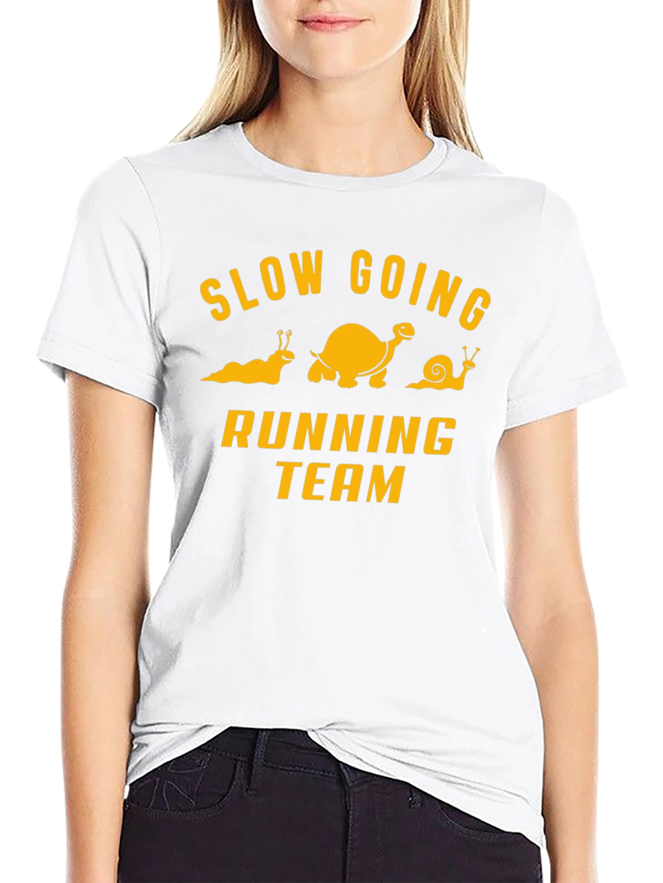 Slow Going Running Team Funny Graphic Tee
