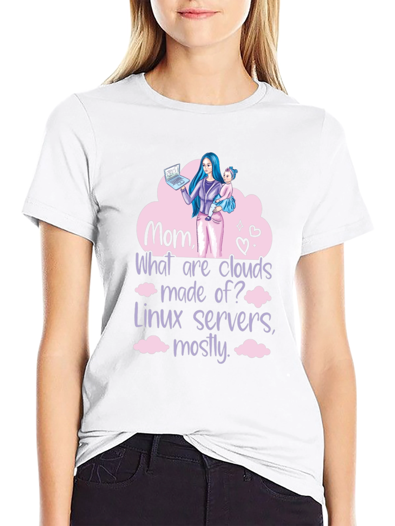 Mom Linux Cloud Server T-Shirt