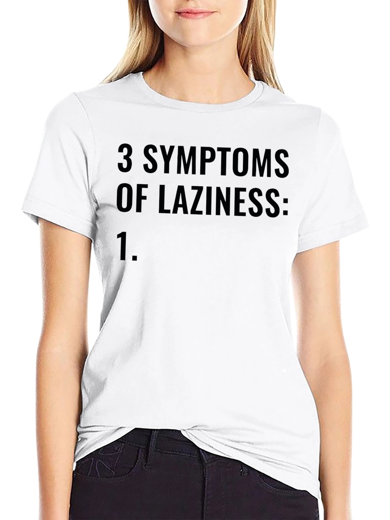 3 Symptoms of Laziness Black Tee Shirt