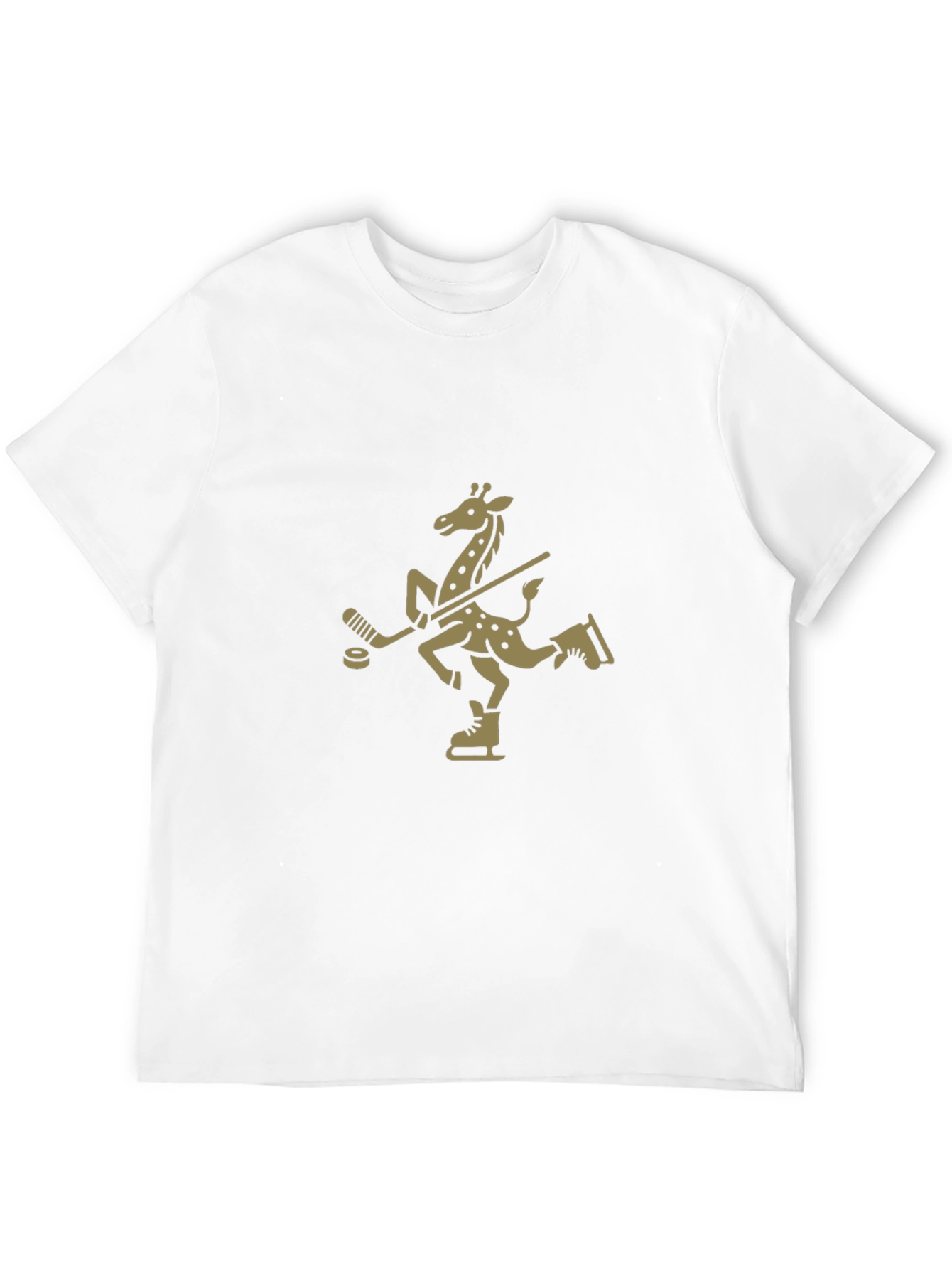 Giraffe Hockey Player T-Shirt - Unique Design!