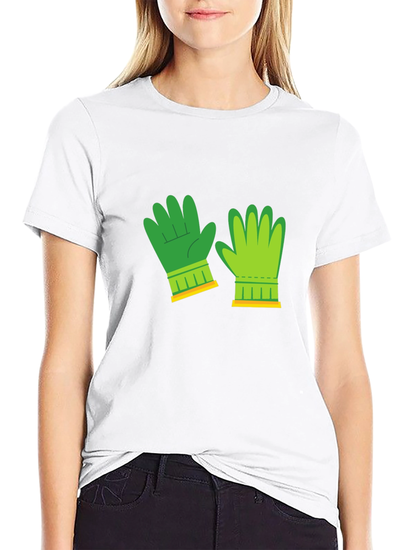 Novelty Green Gloves Graphic Tee