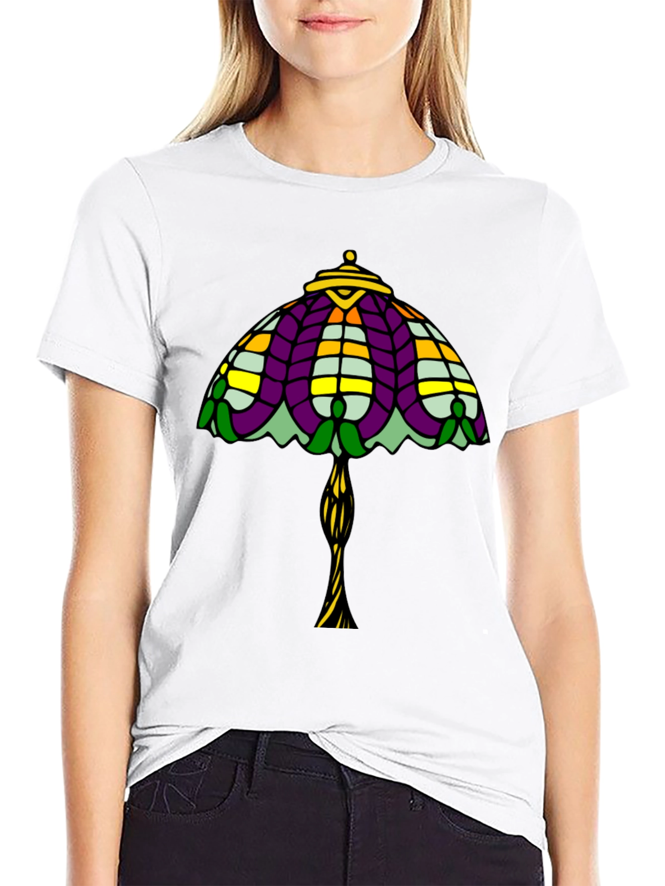 Stained Glass Lamp T-Shirt - Unique Design