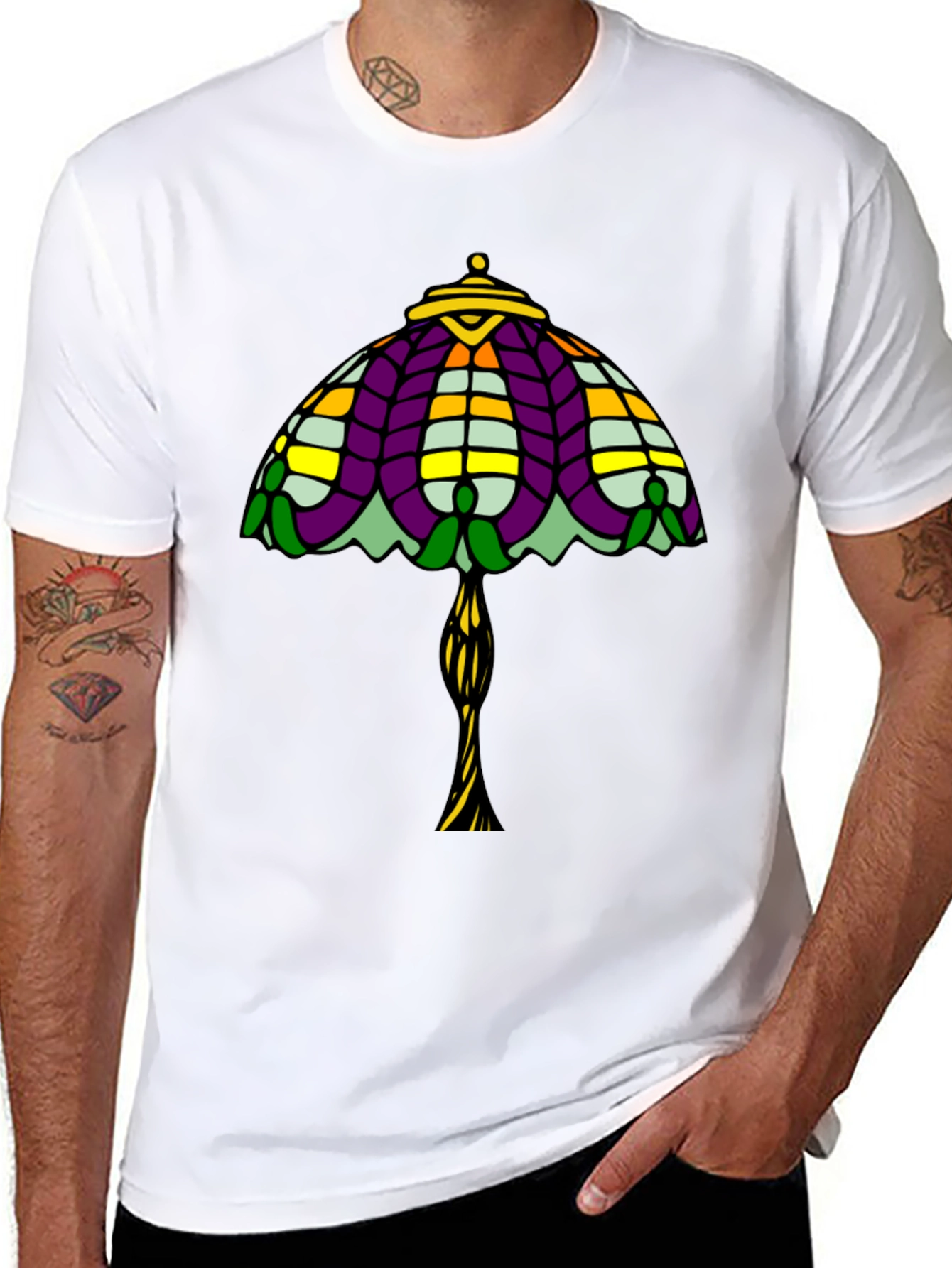 Stained Glass Lamp T-Shirt - Unique Design